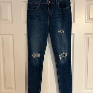 Levi's 720 High Rise Super Skinny - Checks and Balances Dark Wash